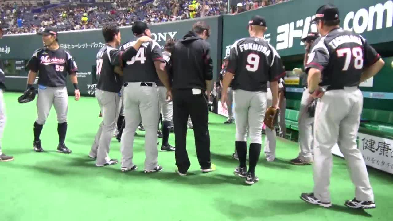 動画 清田の試合前円陣掛け声 直後に先頭打者弾 広報カメラ スポーツナビ 千葉ロッテマリーンズ