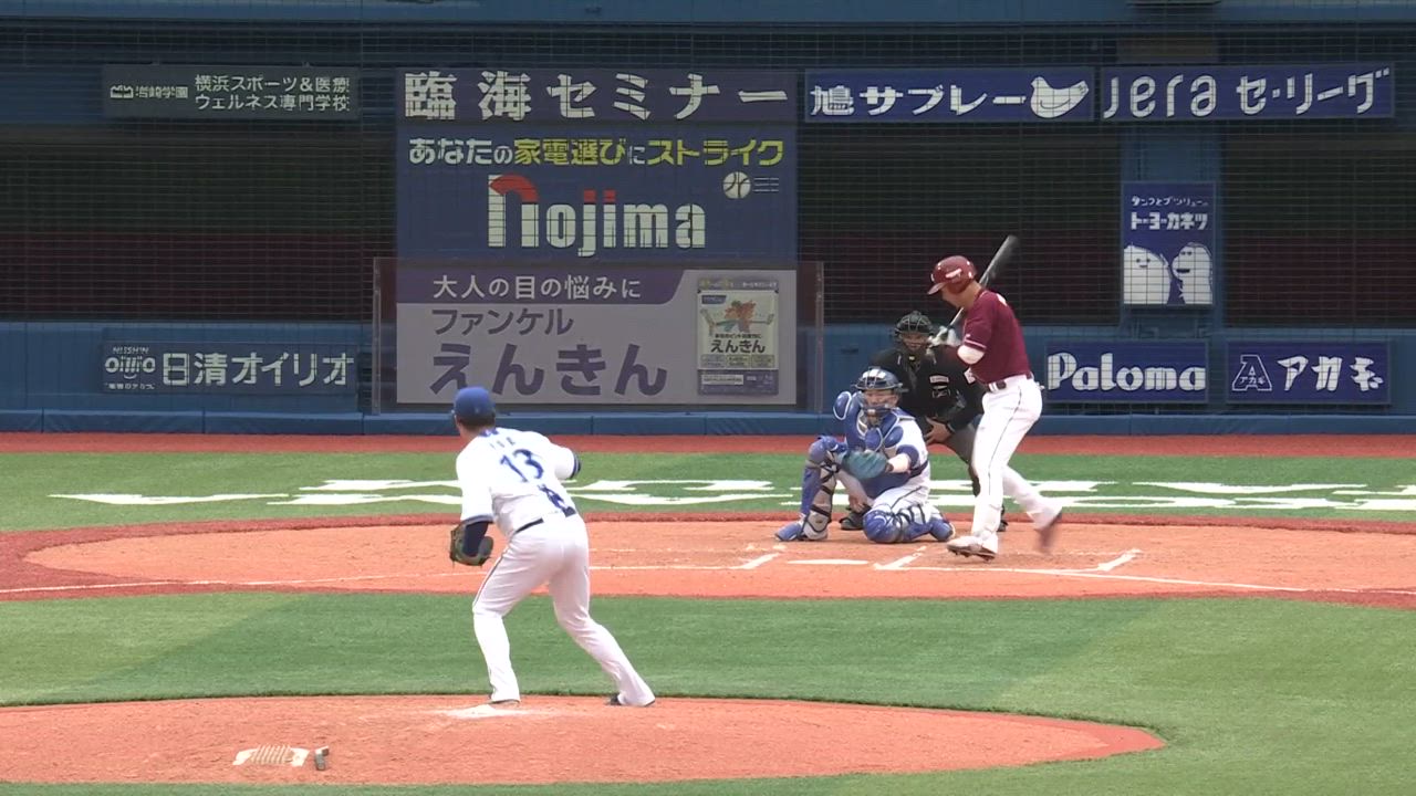 6回表、伊勢選手がフォークで見逃し三振に仕留める！