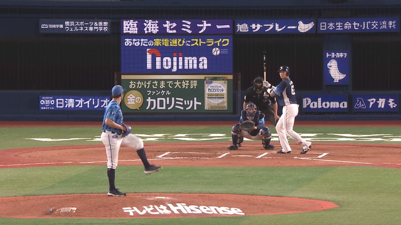 6回表、トレバー・バウアー投手が142キロのチェンジアップで空振り三振に仕留める！