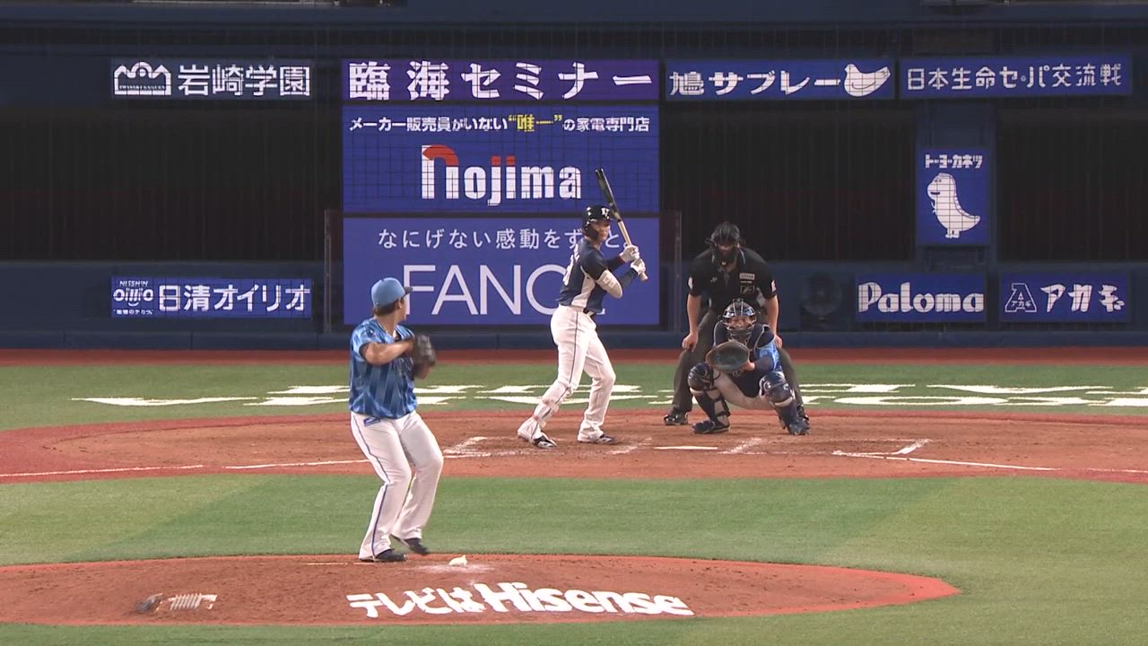 9回表、中川投手が149キロのストレートで見逃し三振に仕留める！