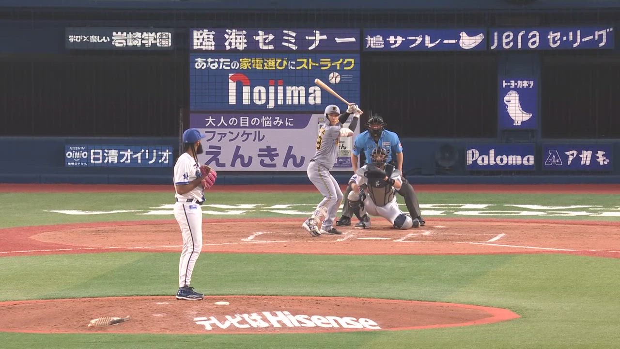 4回表、アンドレ・ジャクソン選手が148キロのストレートで空振り三振に仕留める！