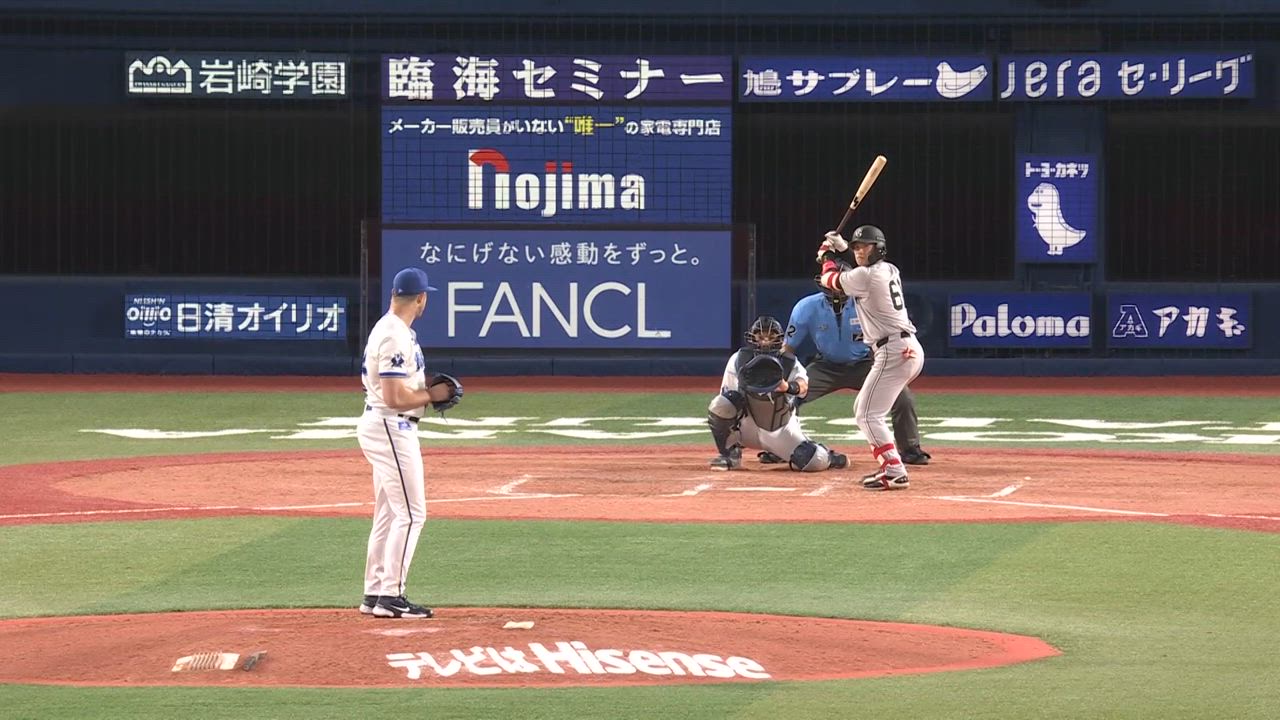 9回表、ローワン・ウィック選手が157キロのストレートで見逃し三振に抑える！