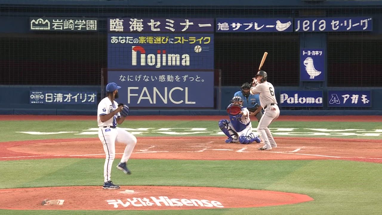 3回表、アンドレ・ジャクソン選手が152キロのストレートで見逃し三振に仕留める！