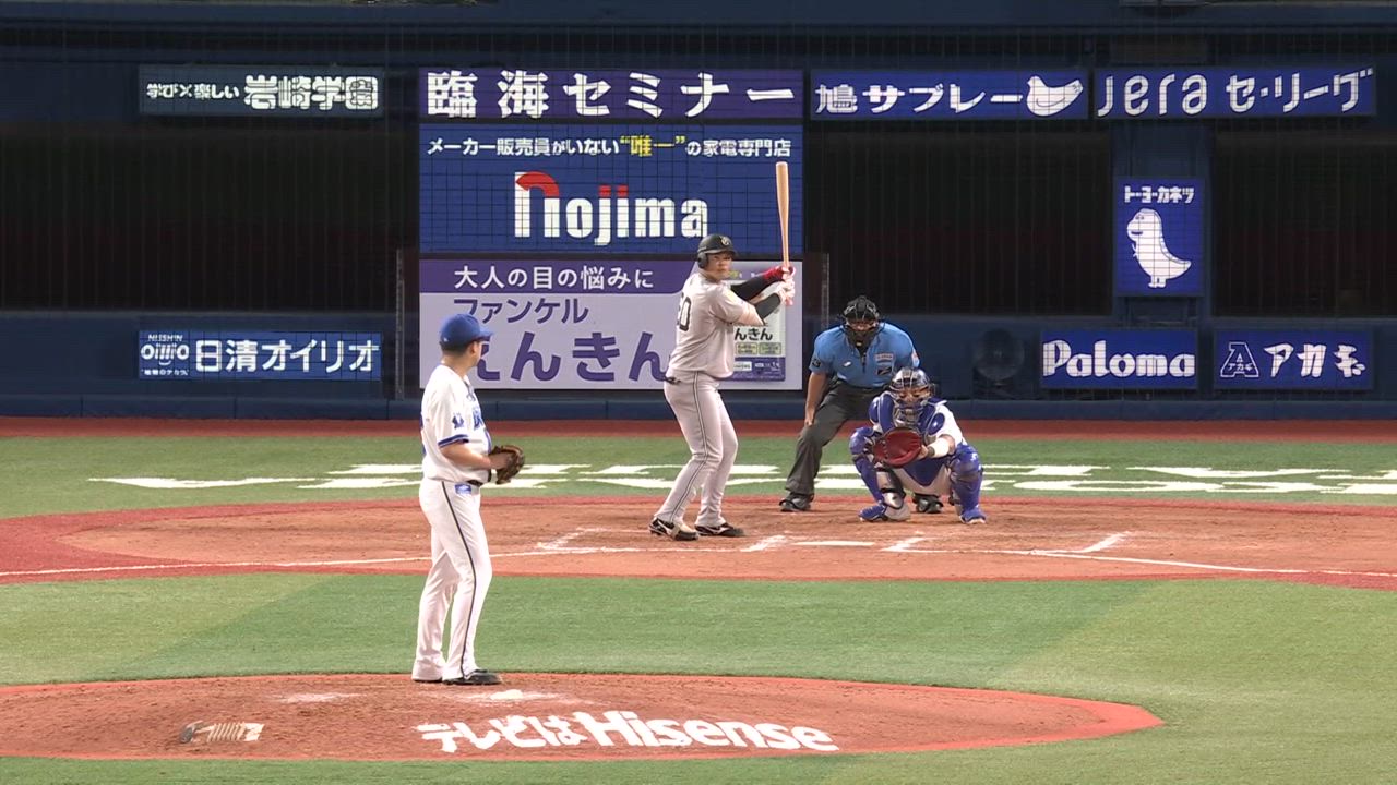 8回表、伊勢選手が150キロのストレートで三球三振に斬って取る！