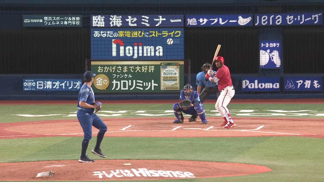 6回表、トレバー・バウアー選手が149キロのストレートで見逃し三振を奪う！