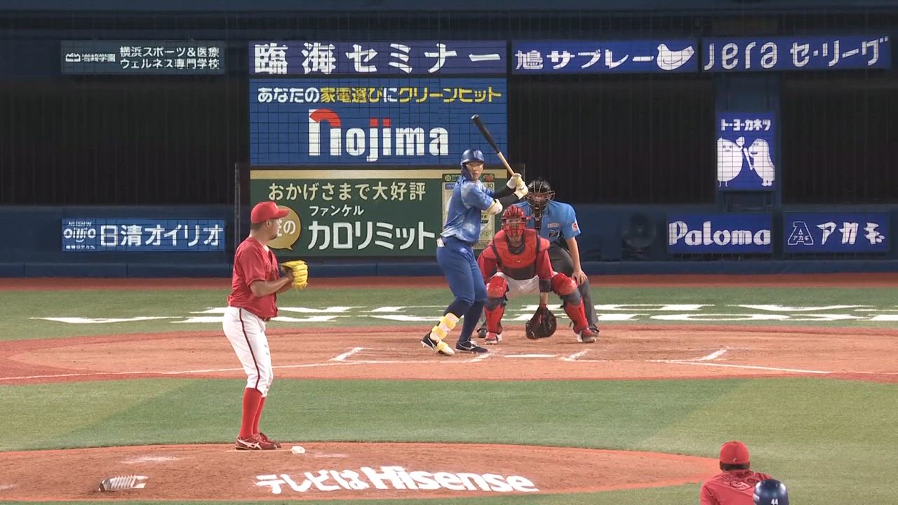 6回裏、ランナーフルベースから京田選手が犠牲フライを放ち、同点に追いつく！