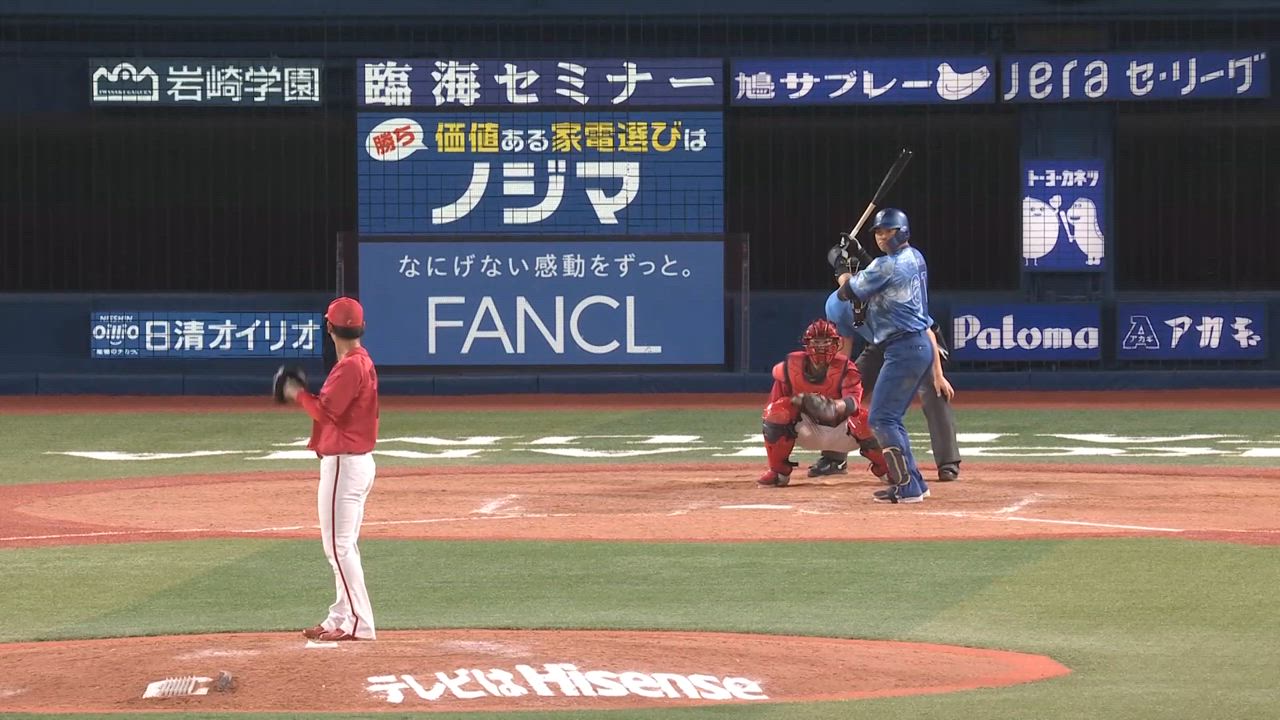 9回裏、蝦名選手が弾き返した打球は犠牲フライに！見事サヨナラ勝利をおさめる！