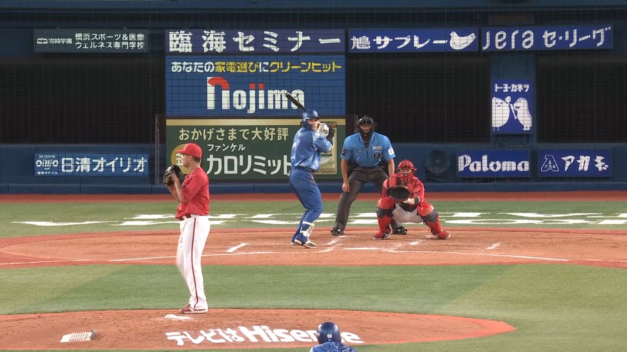 2回裏、佐野選手が右中間への3ランホームランで突き放す！！
