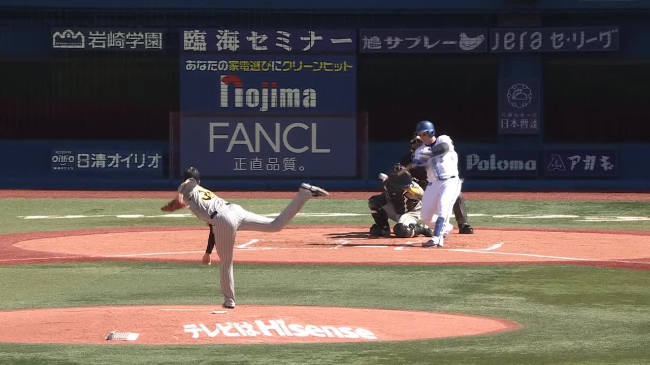 【動画】1回裏、牧選手がレフトスタンドへ先制の第2号2ランを放つ！ スポーツナビ「yokohama Dena Baystars」