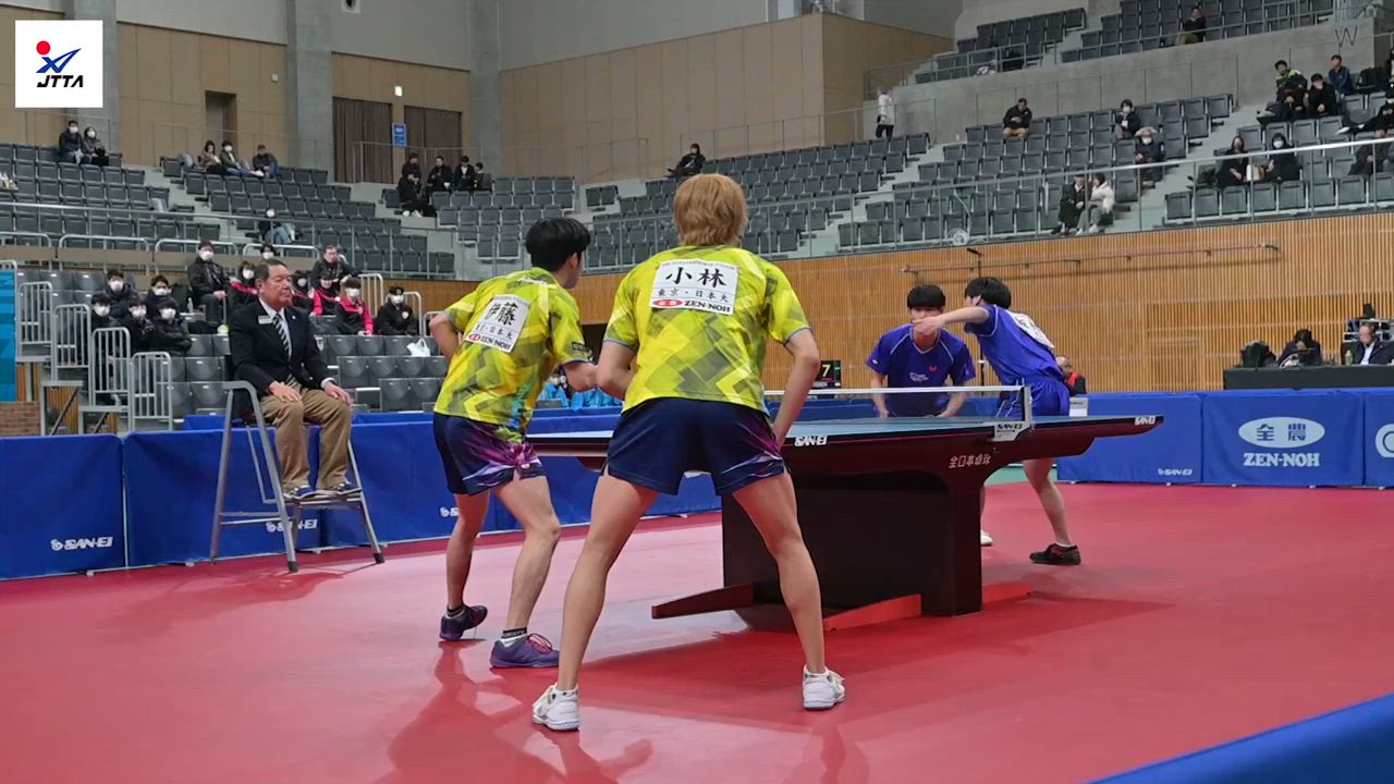 【全日本卓球】男子ダブルス準決勝：小林広夢・伊藤礼博 vs 飯村悠太・木方圭介＜ハイライト＞