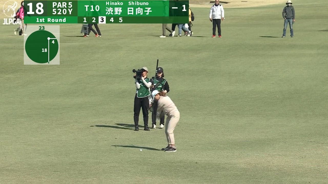 【女子ゴルフ】今季JLPGAツアー初参戦の渋野日向子がギャラリーを湧かせるバーディーフィニッシュ！＜Vポイント×ＳＭＢＣレディスゴルフトーナメント＞