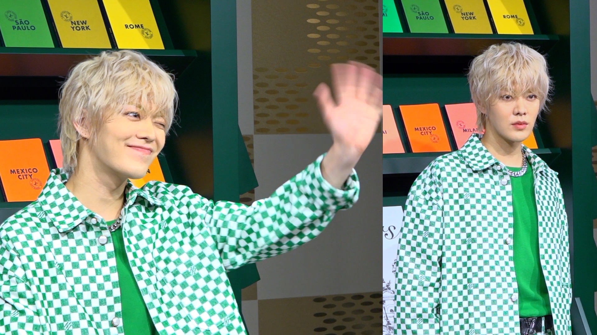 NCT 127・YUTA、ヴィトンのイベント来場！緑コーデで可愛すぎるウインク＆笑顔連発 - オリコン | Yahoo! JAPAN