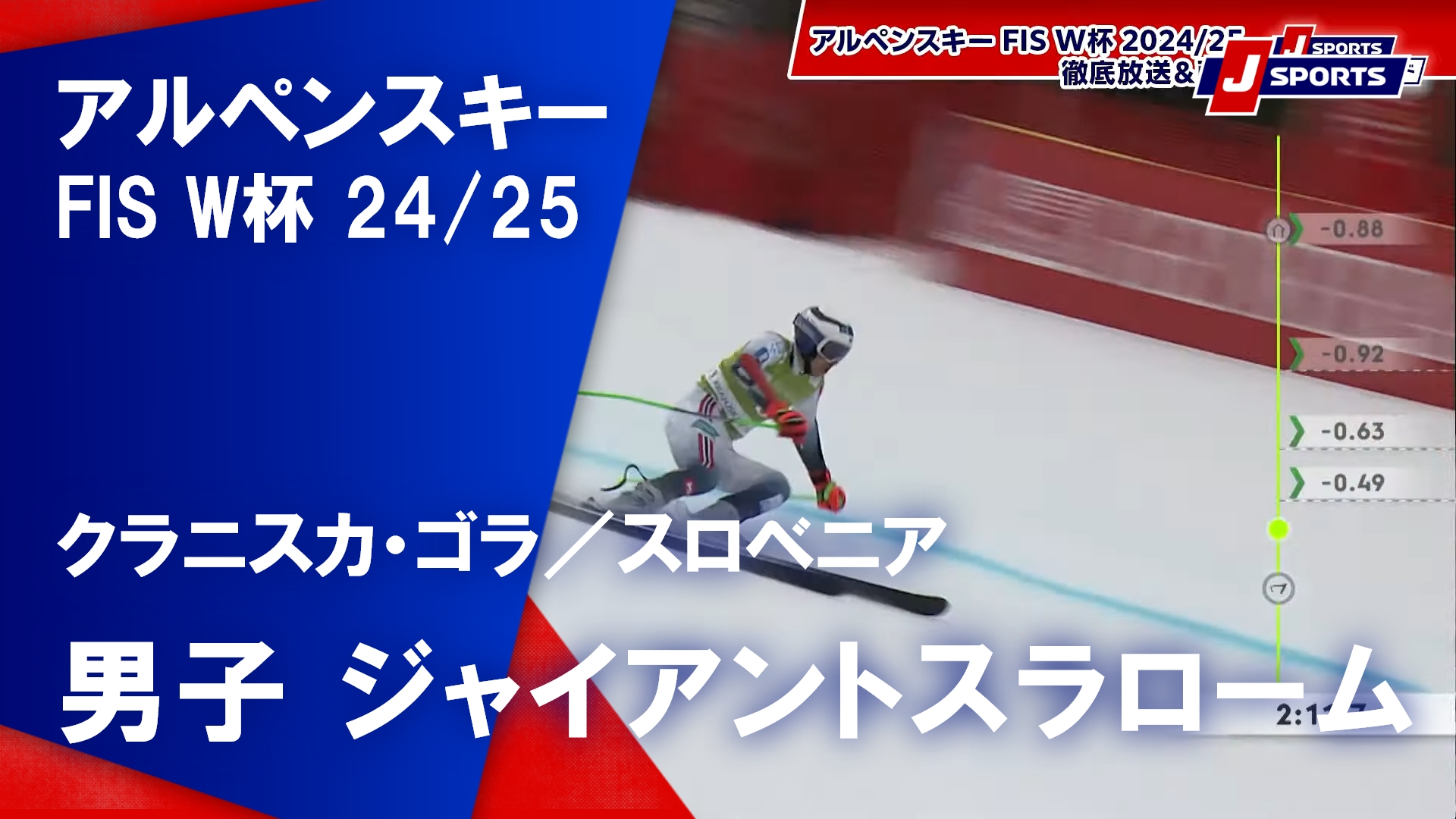 【 男子 ハイライト】アルペンスキー FIS W杯 2024/25 ジャイアントスラローム（3月1日）