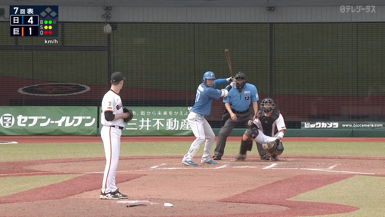 6/12【二軍 巨人vs日本ハム】7回表 ケラーが三者凡退に抑える！
