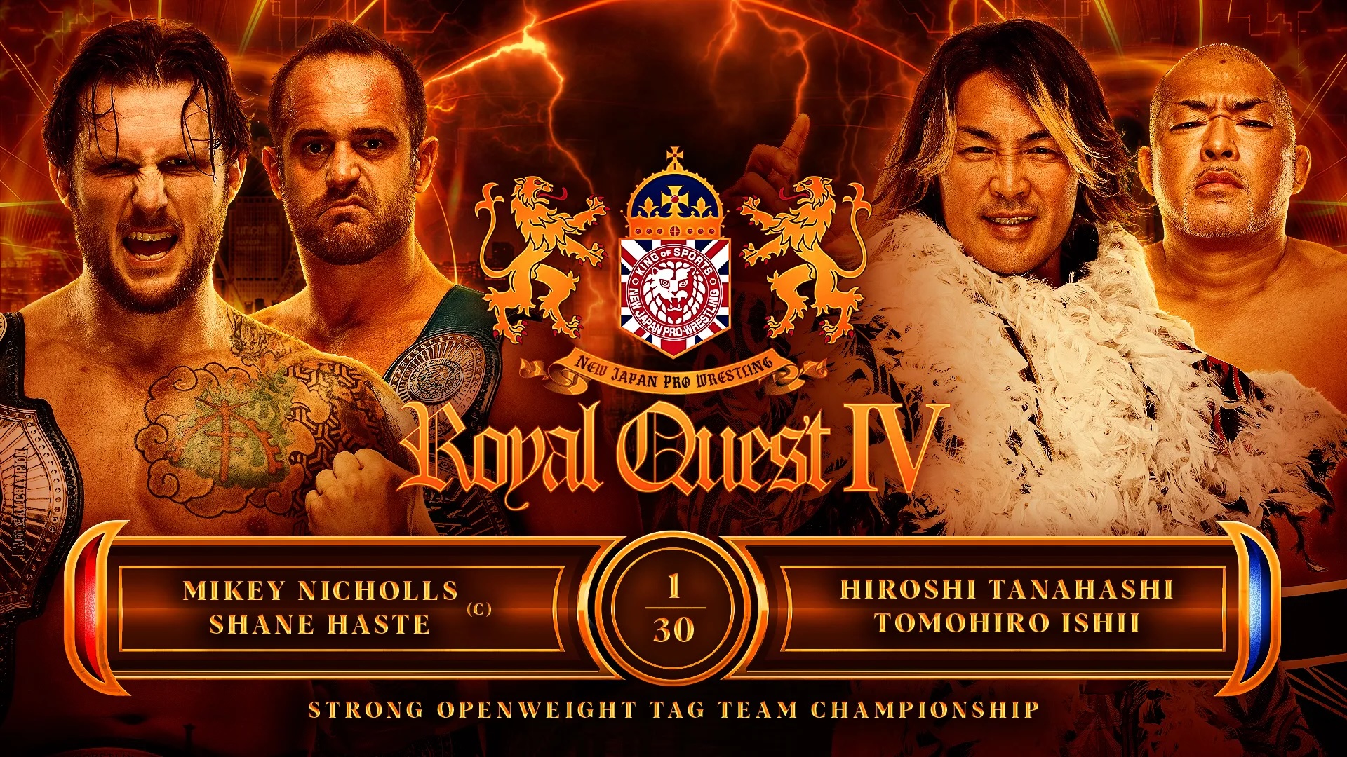 【新日本プロレス】第8試合 結果速報！2024年10月21日『Royal Quest Ⅳ』 イギリス・Crystal Palace National Sports Centre（ロンドン）大会