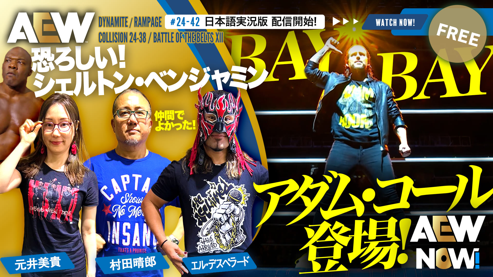 【AEW】#24-42 & #24-38 & #EP12日本語実況版配信開始！アダム・コール登場、MJFについて語る！