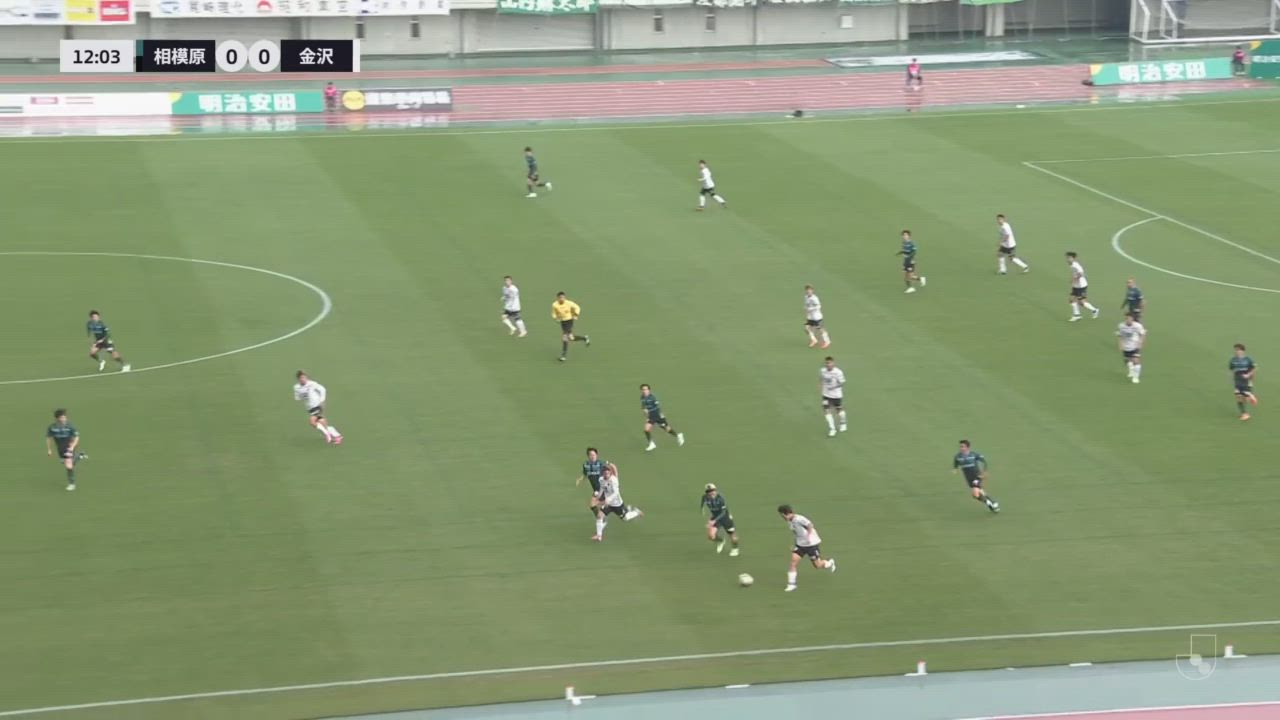 【小島雅也】逆サイドから走り込み放ったミドルはポスト直撃「ツエーゲン金沢 vs SC相模原」