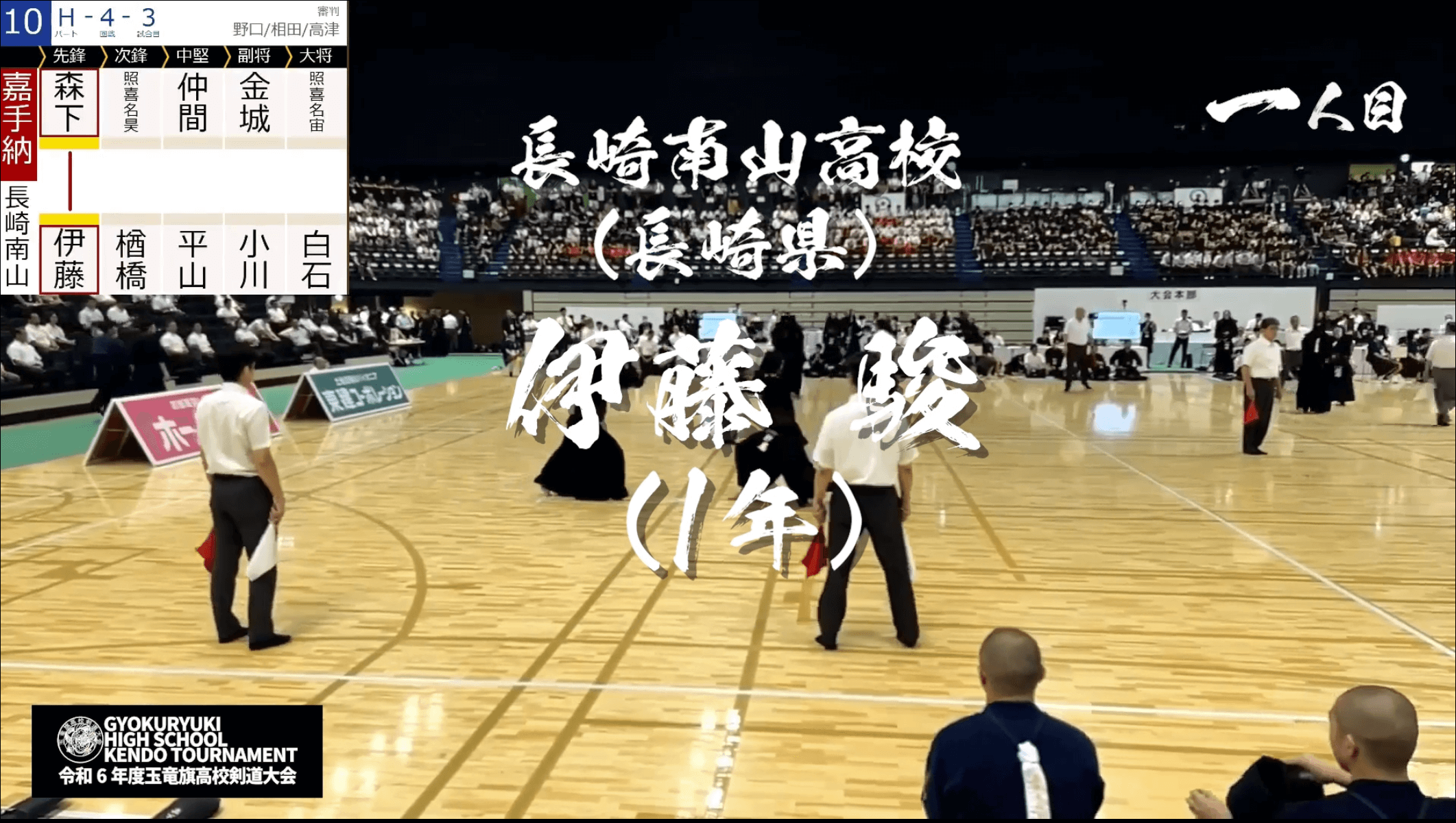 玉竜旗高校剣道大会 【10人抜き達成】伊藤 駿（長崎南山）