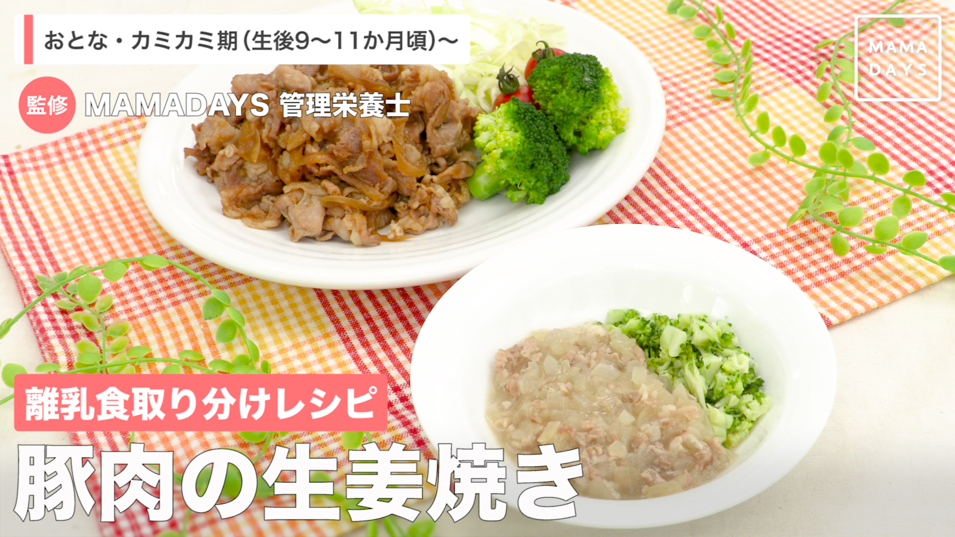 離乳食取り分けレシピ 豚肉の生姜焼き Mamadays ママデイズ Yahoo Japan