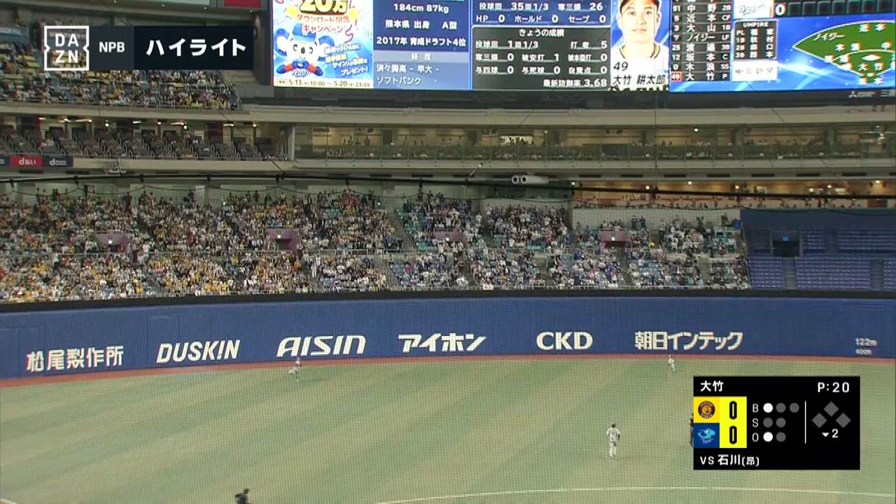 5/15 中日 vs 阪神  ゲームハイライト