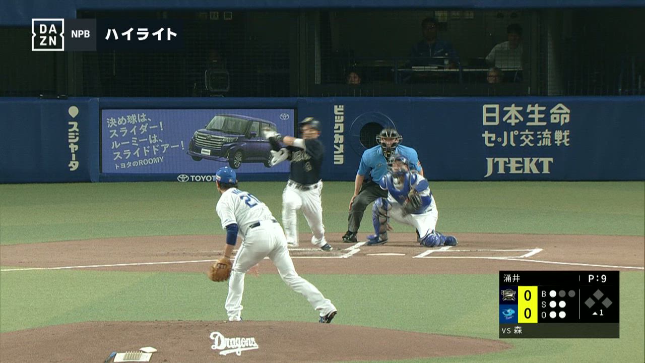 6/18 中日 vs オリックス  前半ハイライト