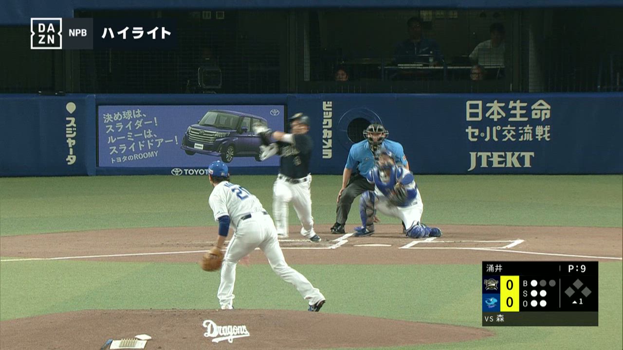 6/18 中日 vs オリックス  ゲームハイライト