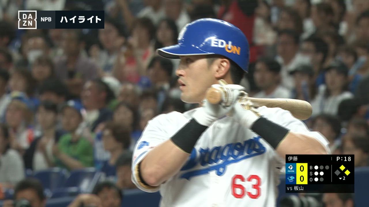 6/20 中日 vs 北海道日本ハム  ゲームハイライト