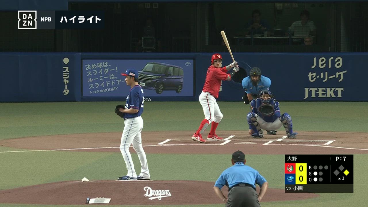7/12 中日 vs 広島 ゲームハイライト