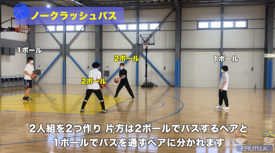 【バスケ練習メニュー】ノークラッシュパス（Sufu）