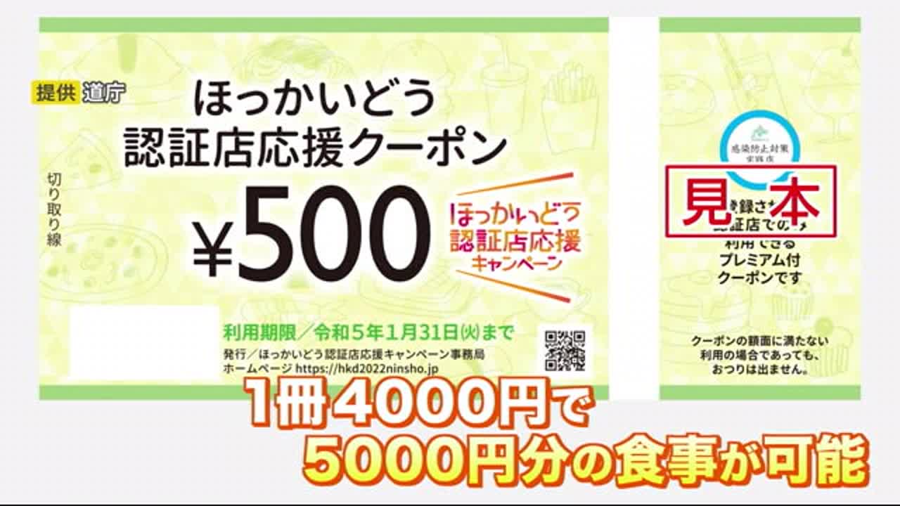 ほっかいどう認証店応援クーポン」発行へ 4000円で5000円分の食事可能