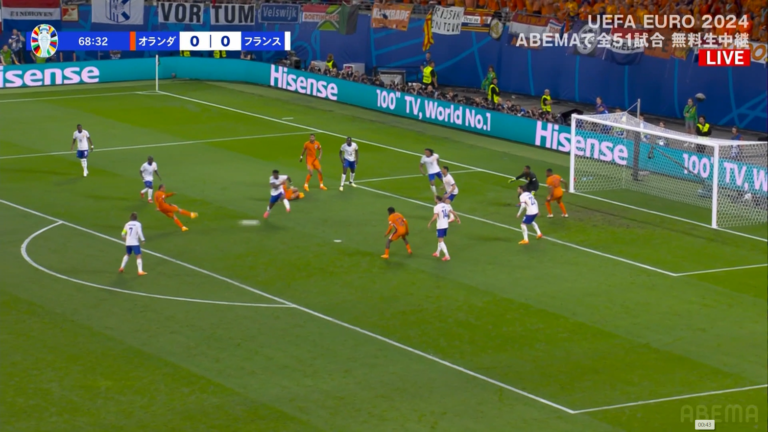 【UEFA EURO 2024 オランダ vs フランス】オランダ幻の先制点…！