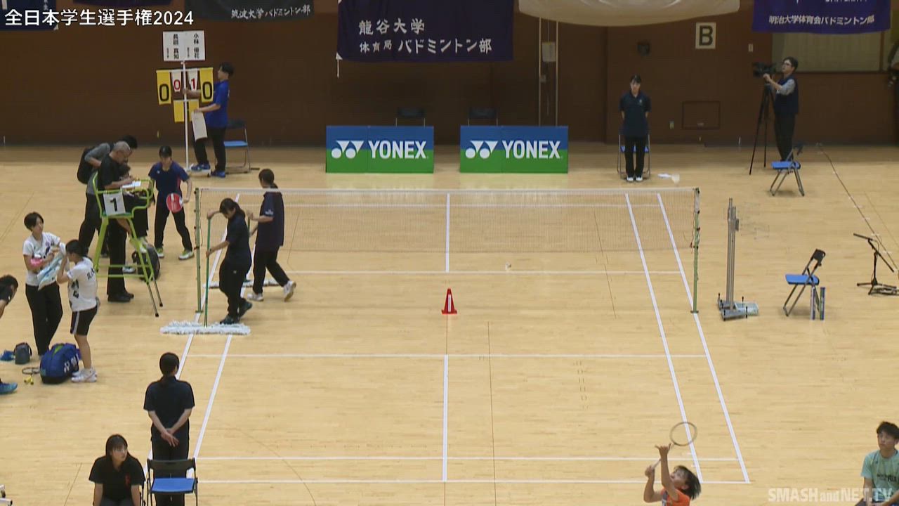 【第７５回全日本学生バドミントン選手権大会】 女子シングルス決勝（長廻真知 vs 小林優花）2/2