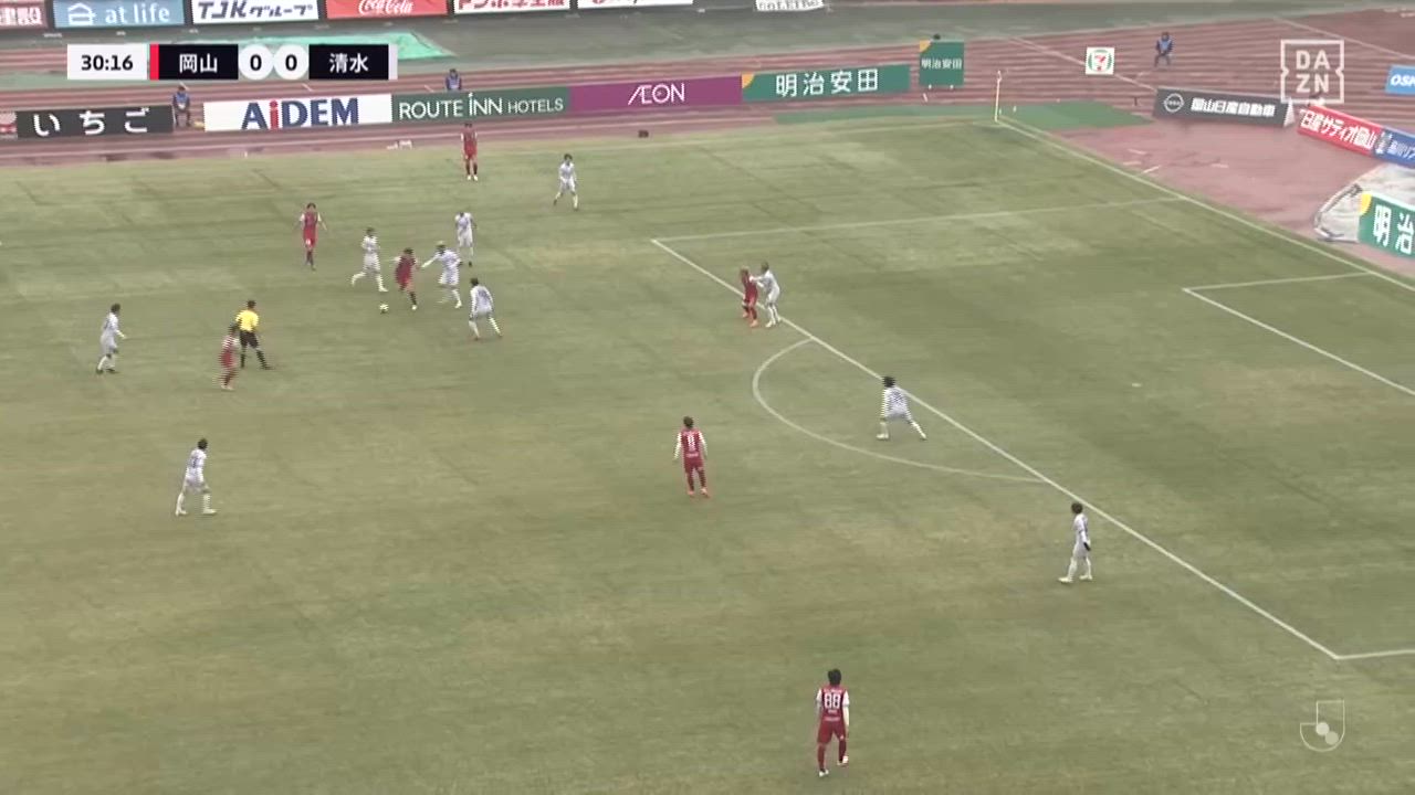  明治安田J1【第4節】岡山vs清水 ダイジェスト