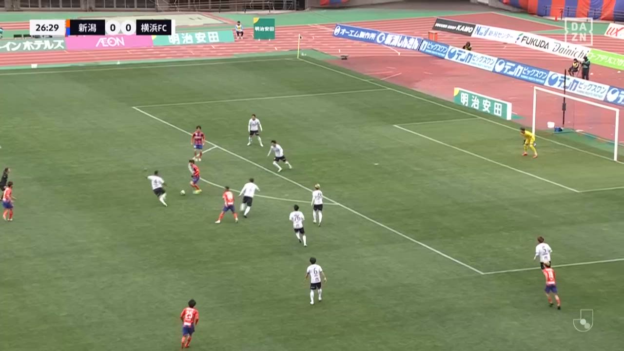 明治安田J1【第10節】新潟 vs 横浜FC ダイジェスト
