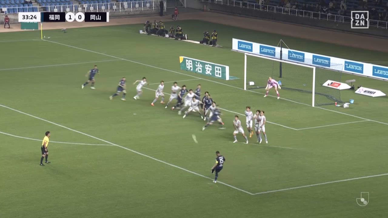 明治安田J1【第12節】福岡 vs 岡山 ダイジェスト