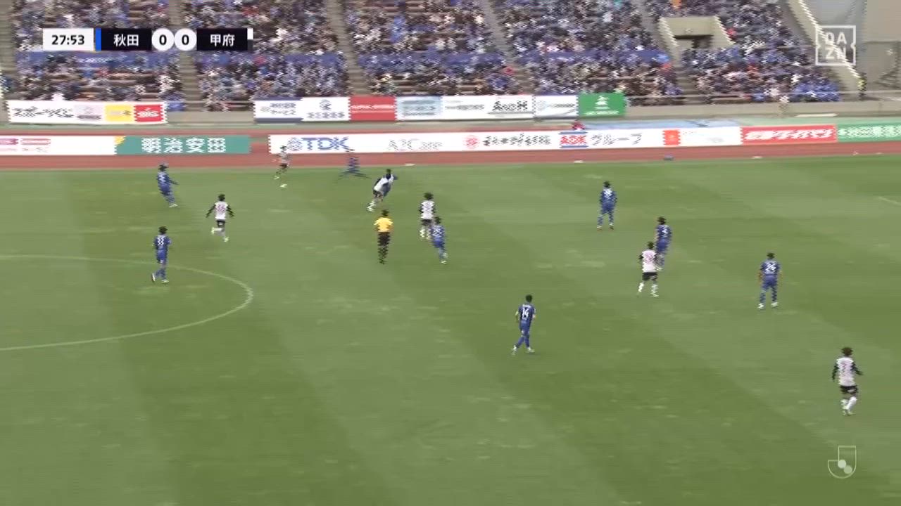 明治安田J2【第14節】秋田 vs 甲府 ダイジェスト