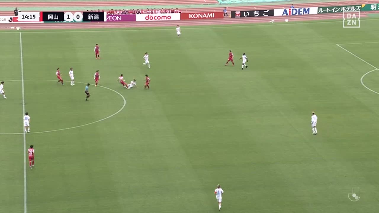 明治安田J1【第17節】岡山 vs 新潟 ダイジェスト