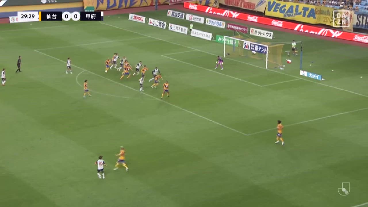 明治安田J2【第20節】仙台 vs 甲府 ダイジェスト