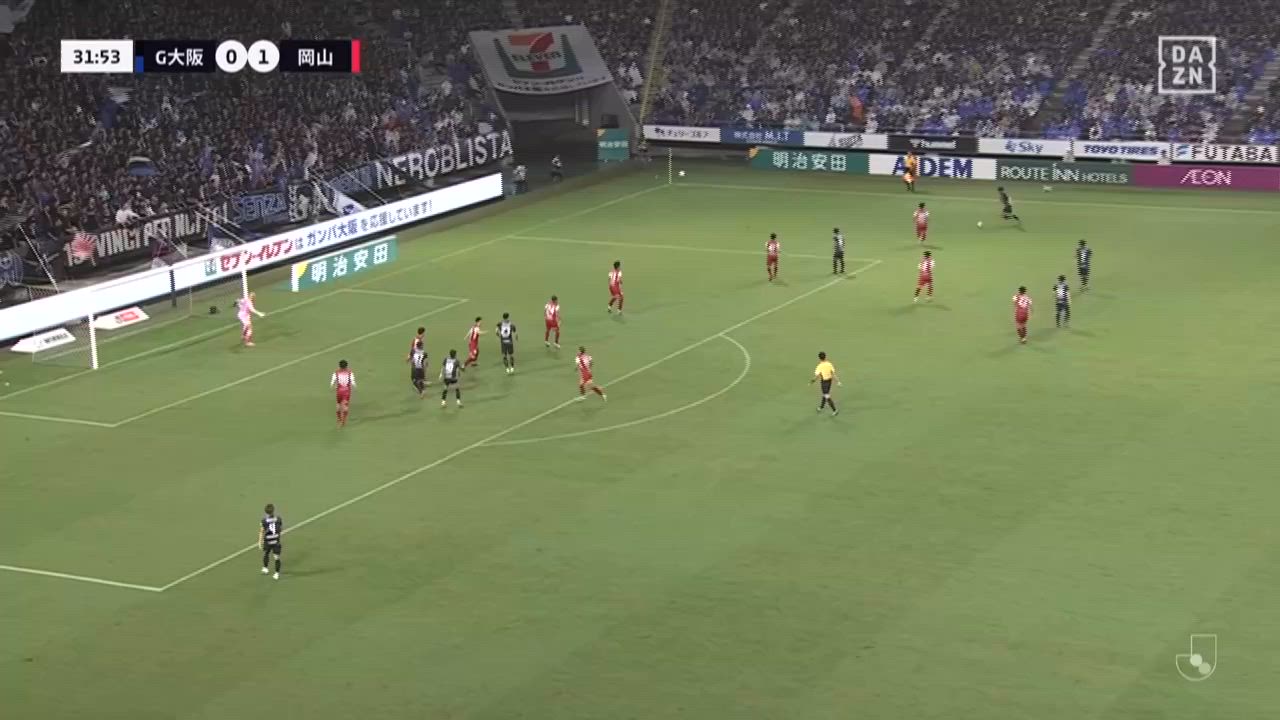 明治安田J1【第25節】G大阪 vs 岡山 ダイジェスト