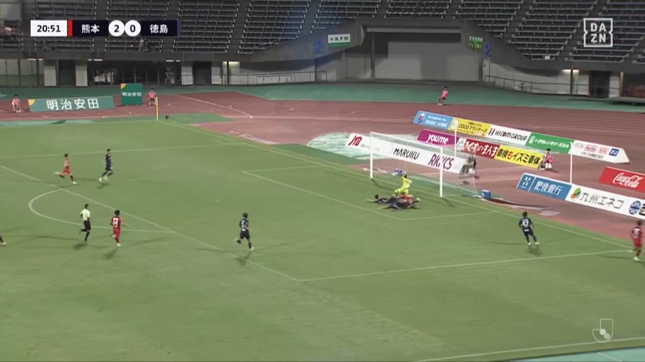 明治安田J2【第29節】熊本 vs 徳島 ダイジェスト