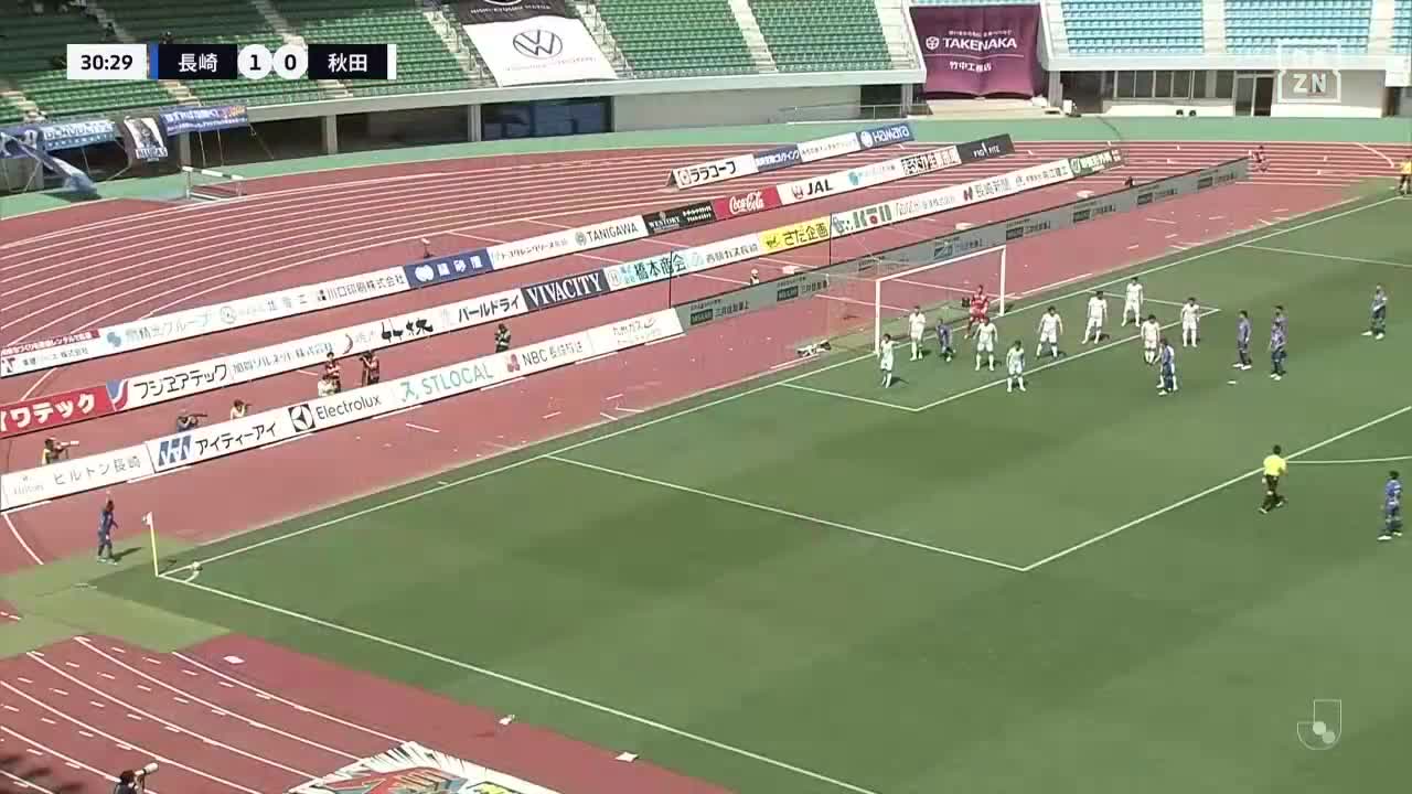 明治安田生命J2リーグ【第11節】長崎 vs 秋田 ダイジェスト